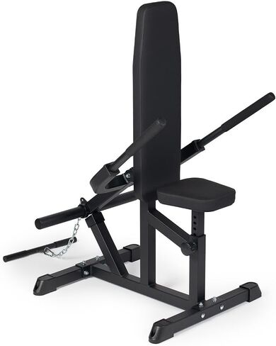 Titan Fitness Seated Dip Machine, Plate Loaded Dip Machine Rated 200 LB, Seated Triceps Dip Machine, Adjustable Padded Seat Backrest, Doubles as Bicep Curl Station in Kuwait