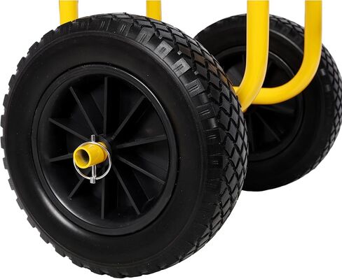 عربة لوح مجداف بإطارات خالية من المسطحة مقاس 10 بوصات، لوح مجداف واقف لألواح ركوب الأمواج، قوارب الكاياك، عربة SUP شديدة التحمل بإطار من الألومنيوم بسعة 150 رطل، تناسب الألواح التي يصل سمكها إلى 6.25 بوصة، أصفر in Kuwait