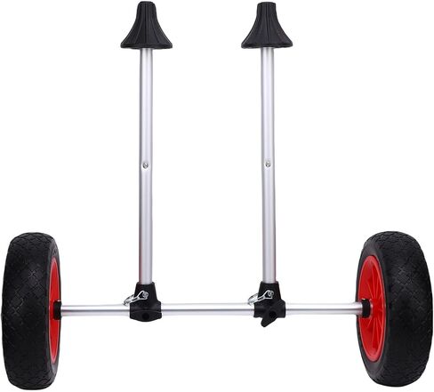 aqxreight Kayak Cart Canoe Carrier Boat Trailer Transport Adjustable Width Metal Frame Foldable Heavy Duty Kayak Trolley with 10 Inch Solid Tires for Kayaks Canoes Small Boats in Saudi Arabia