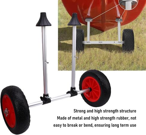 aqxreight Kayak Cart Canoe Carrier Boat Trailer Transport Adjustable Width Metal Frame Foldable Heavy Duty Kayak Trolley with 10 Inch Solid Tires for Kayaks Canoes Small Boats in Saudi Arabia