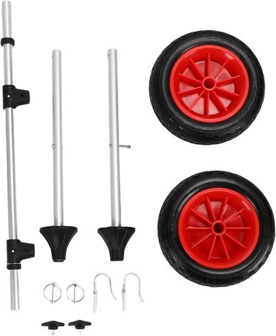 aqxreight Kayak Cart Canoe Carrier Boat Trailer Transport Adjustable Width Metal Frame Foldable Heavy Duty Kayak Trolley with 10 Inch Solid Tires for Kayaks Canoes Small Boats in Saudi Arabia
