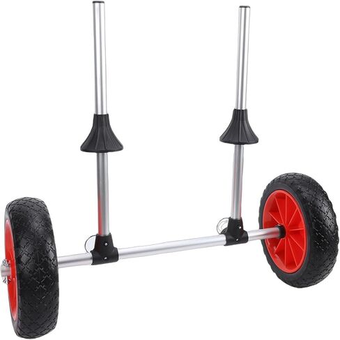 Foldable Kayak Cart, Lightweight Aluminum Alloy Canoe Trolley with Rubber Wheels for Outdoor Kayak Transportation, Portable Watercraft Carrier for Anglers and Campers in Saudi Arabia