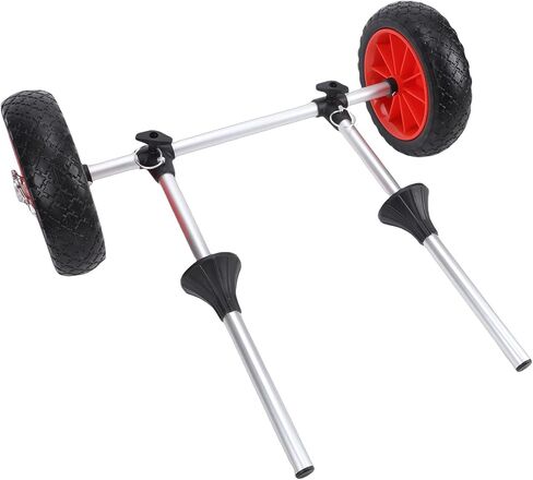 Foldable Kayak Cart, Lightweight Aluminum Alloy Canoe Trolley with Rubber Wheels for Outdoor Kayak Transportation, Portable Watercraft Carrier for Anglers and Campers in Saudi Arabia