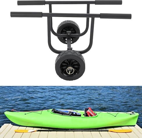 Kayak Cart, Heavy Duty 220 LBS Load Capacity Kayak Trailer, Detachable Canoe Trolley Cart with Adjustable Width & Nonslip Support Foot,8in Solid Tires for Kayaks Canoes Float Mats Paddle boards. in Saudi Arabia