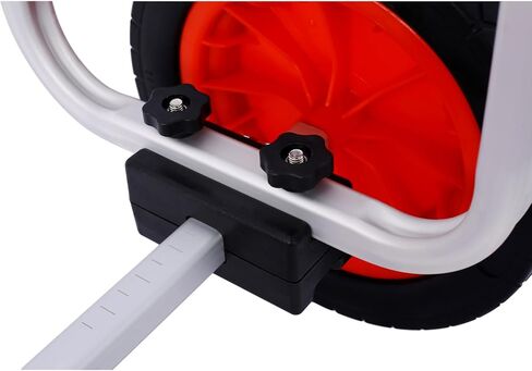 عربة كاياك شديدة التحمل بعرض قابل للتعديل مع عجلات شاطئ مسطحة مقاس 12 بوصة، حامل نقل دوللي، عربة كاياك قابلة للتعديل مع عجلات بدون هواء، سعة 300 رطل لزوارق الكاياك، لوح التجديف in Kuwait