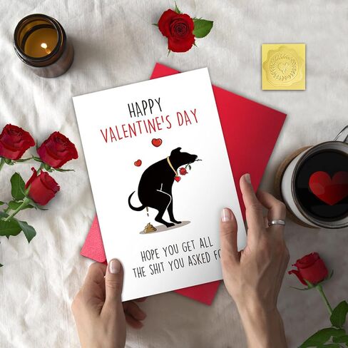 TQDaiker Funny Valentines Day Card for Husband Boyfriend, Star Wars Anniversary Card from Wife Girlfriend, Humor Valentines Darth Vader Card for Him Her, “You’re The Reason I Can’t Breathe" in Kuwait