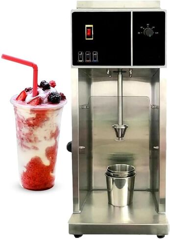 آلة خلط اللبن الزبادي الكهربائية التجارية، 3200 دورة / دقيقة من الفولاذ المقاوم للصدأ آلة خلاط الآيس كريم مع 3 أكواب يدوية، للزبادي، الشربات in Kuwait