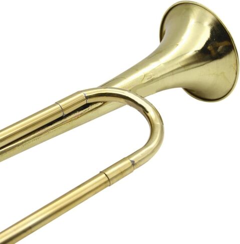 1 Marching Bugle, Brass Trumpet for Beginner, skilled Student & Adult, Gold B Flat Instrument for School Marching Band, Drum group, Orchestra, Portable portable in Kuwait