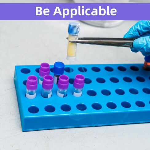 4 عبوات من حامل القوارير لزجاجات عينات HPLC سعة 4 مل/5 مل وقوارير تحليل كروماتوغرافي 1.5/2 مل - مجموعة قيمة مع ملصقات مرقمة، مادة متينة، منظم مختبر للعلماء وفنيي المختبر in Kuwait