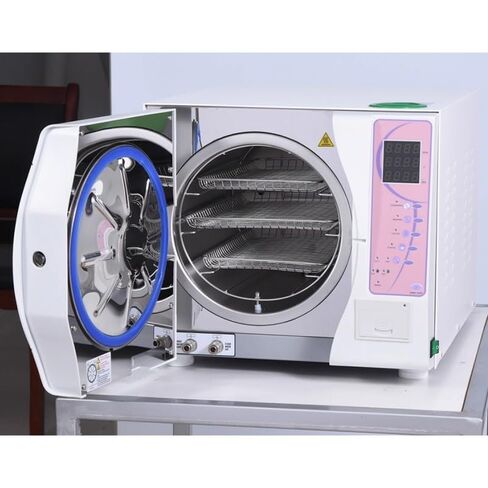 12L Lab Medical Class B Three Times Pulsation Vacuum Steam Sterilizer Autoclave Sterilizer LCD Display with Printer Purple in Kuwait