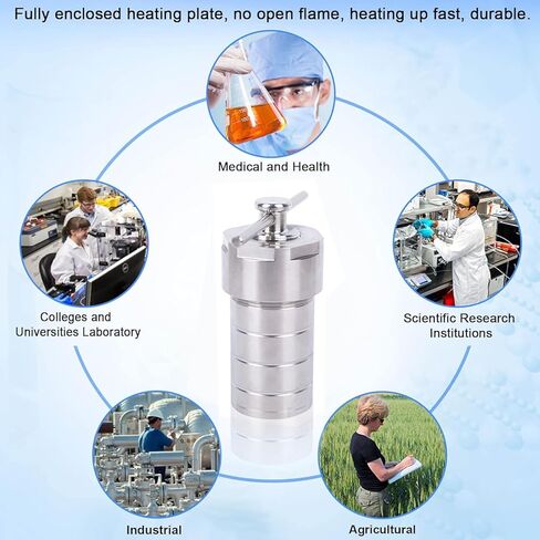 50ml Hydrothermal Autoclave Reactor, Premium 304 Stainless Steel, High Pressure Hydrothermal PTFE Hydrothermal Reactor Digestion Tank PTFE Vessel in Saudi Arabia