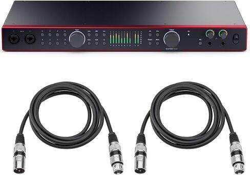 Focusrite Scarlett 18i20 4th Gen USB Audio Interface with Software Suite, Bundle with 2x 10' XLR Male to Female Cable in Kuwait