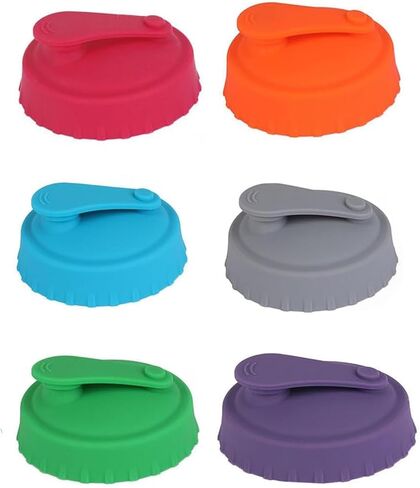 6Pcs Silicone Slim Can Lid Covers for Soda Beer Energy Drinks Juice Beverage Protectors Reusable Dustproof Can Caps Lid in Kuwait