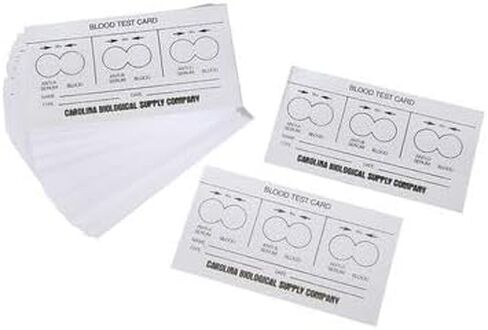 Blood Test Cards, Box of 100 Cards with Printed Guide in Saudi Arabia