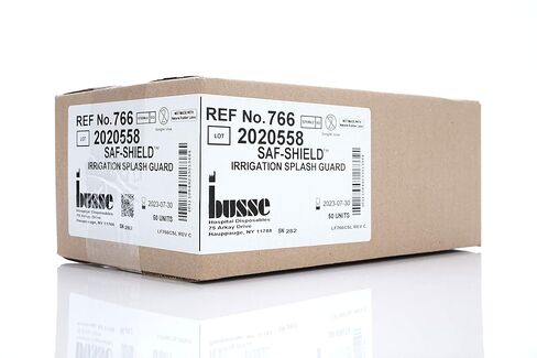 Busse 766 Saf-Shield واقي رذاذ الري، معقم، عبوة من 50 قطعة in Kuwait