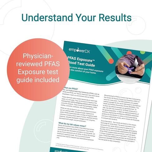 اختبار الدم للتعرض لـ PFAS من شركة EmpowerDX - طقم اختبار في المنزل للمواد الكيميائية PFAS in Kuwait