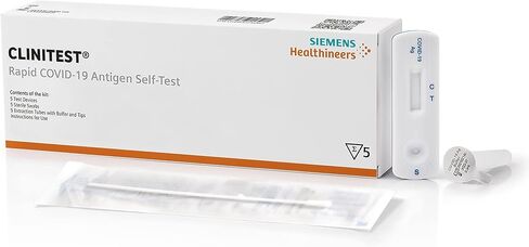 CLINITEST Rapid COVID-19 Antigen Self-Test, 1 Pack, 5 Tests Total, Test results in 15 minutes, FDA EUA Authorized OTC at-Home Self Test Kit in Saudi Arabia