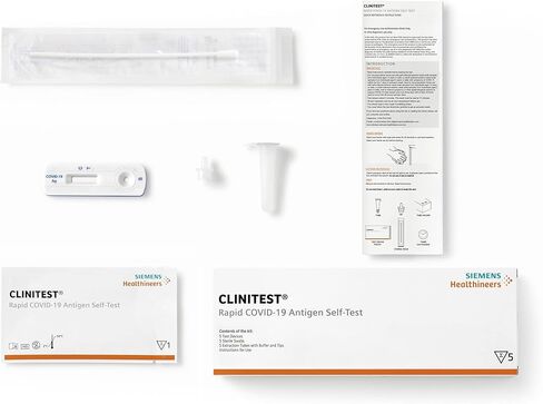 CLINITEST Rapid COVID-19 Antigen Self-Test, 1 Pack, 5 Tests Total, Test results in 15 minutes, FDA EUA Authorized OTC at-Home Self Test Kit in Saudi Arabia