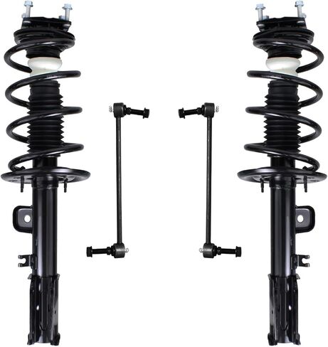 Detroit Axle - Front Struts Sway Bars for FWD 2011 2012 2013 Ford Explorer Complete 2 Struts with Coil Spring 2 Front Sway Bar Links Replacement Quick Install Ready Strut Shock Assembly in Saudi Arabia
