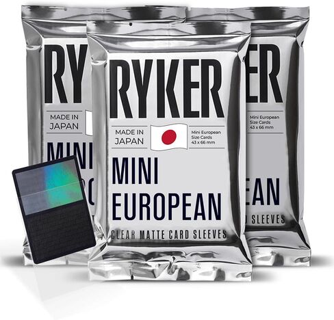Ryker Sleeves Mini European Board Game Sleeves Protectors (100 Qty, Clear, 44x68 mm) in Kuwait