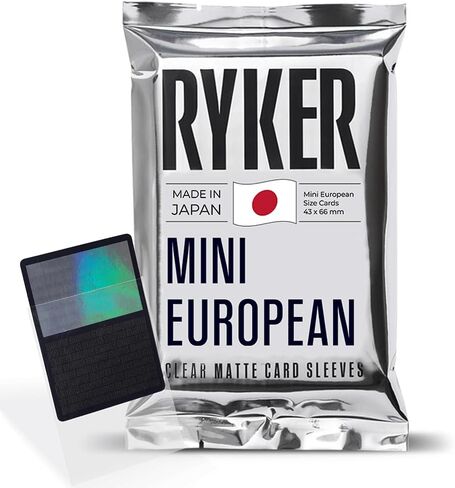 Ryker Sleeves Mini European Board Game Sleeves Protectors (100 Qty, Clear, 44x68 mm) in Kuwait