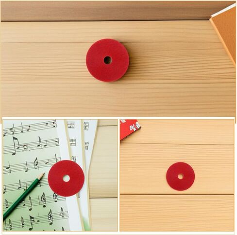 Zerodeko 24pcs Double Layer Red Cymbal Felt Pads 4x0.8cm Drum Mute Pads Set with Anti-vibration Washers for Enhanced Cymbal Protection and Sound Quality, Compatible with Drum Sets and Jazz in Saudi Arabia