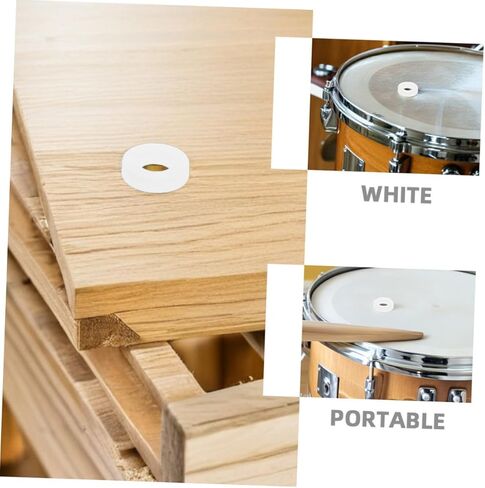 200pcs White Drum Washers Felt Pads for Snare Drum and Cymbal Stand Sleeves Noise Dampening Set Accessories for Beginner and Professional Use in Saudi Arabia