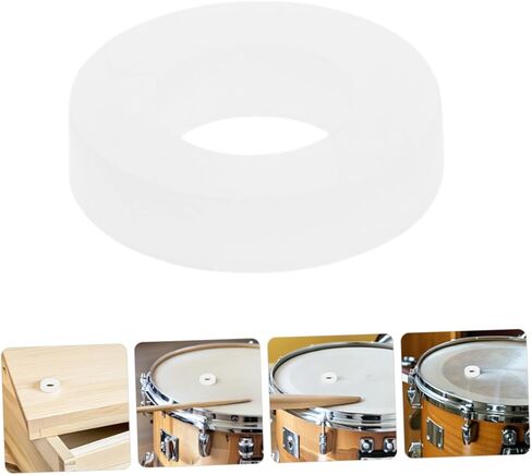VANZACK 200pcs White Plastic Drum Washers Felt Pads Kit for Snare Drum and Cymbal Stand Noise Reduction and Stability Enhancement Percussion Instrument Accessories in Saudi Arabia