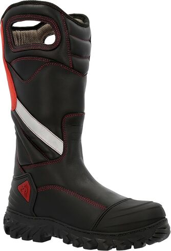 ROCKY Women's Code Red Structure NFPA Rated Composite Toe Fire Boot, Black, Size 9(M) in Saudi Arabia