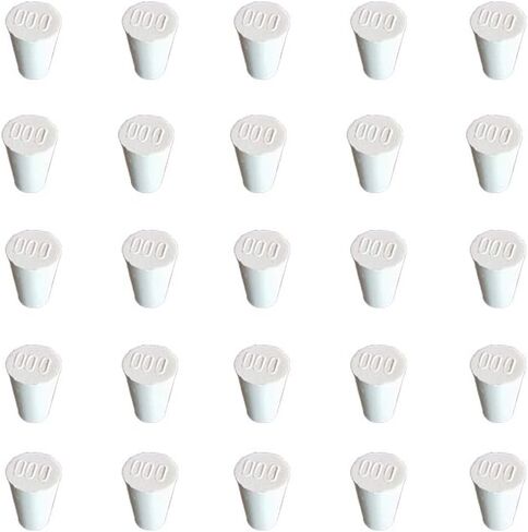 سدادات مطاطية للمختبر من 33 مم إلى 42 مم، سدادات مطاطية بيضاء مقاس 8 تستخدم لإغلاق زجاجات البالونات، دورق مخروطي وما إلى ذلك (4، 8#) in Kuwait