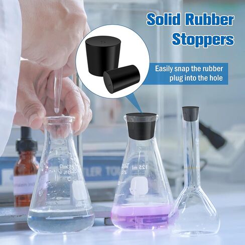 27Pack Solid Rubber Stopper, Coldairsoap Black Lab Plug, 10 Assorted Sizes 000# - 7# Sizes Assortment, for Hole Plugs, Spraying, Coating, Painting Protection in Kuwait