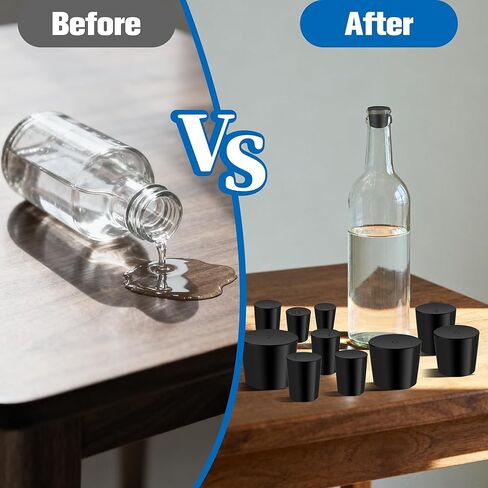 27Pack Solid Rubber Stopper, Coldairsoap Black Lab Plug, 10 Assorted Sizes 000# - 7# Sizes Assortment, for Hole Plugs, Spraying, Coating, Painting Protection in Kuwait