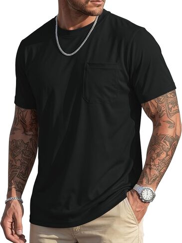Magcomsen Mens Pocket Tee Tee Upf 80+ قمصان حماية من الشمس in Saudi Arabia
