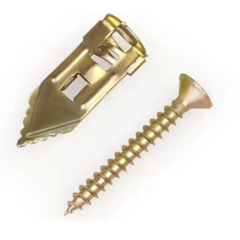 40PCS Self Drilling Drywall Anchors, Galvanized Drywall Self-Tapping Screws - Flat Head, Suitable for Asbestos Board, Fiber Cement Board and Vinyl Board, Corrosion Resistant & Easy to Install in Saudi Arabia