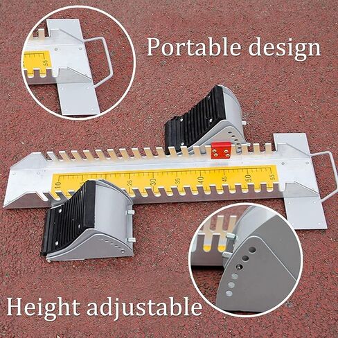 Sprint Starting Blocks: Aluminum Alloy Pedals for Easy Installation & Versatile Use on Cinder Tracks and Grass in Saudi Arabia