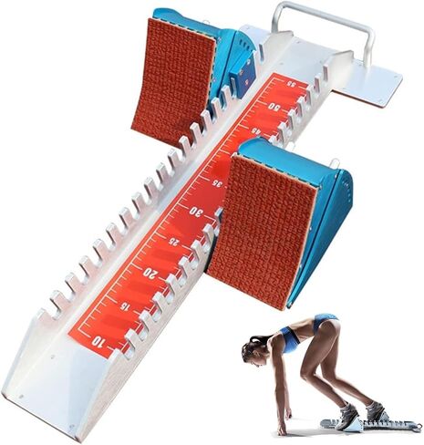 Athletics Starting Block with Adjustable Angles and Non-Slip Pedals for Plastic and Cinder Tracks, Rust-Resistant Plastic Runway Block in Saudi Arabia