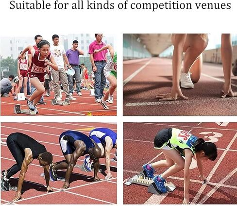 Athletics Starting Block with Adjustable Angles and Non-Slip Pedals for Plastic and Cinder Tracks, Rust-Resistant Plastic Runway Block in Saudi Arabia