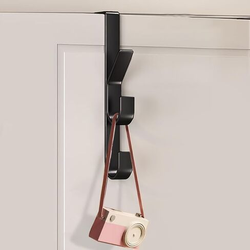 Over The Door Hooks, 3-Hooks Metal with Prevent Scratches Heavy Duty Organizer for Living Room, Bathroom, Bedroom, Kitchen Hanging Clothes, Towels, Hats, Coats, Bags(Grey) in Saudi Arabia