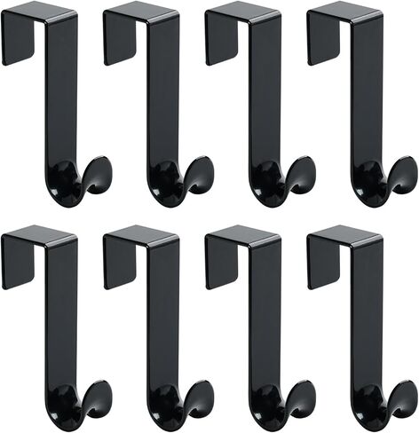 نيو تالنت 8 قطع خطافات بلاستيكية فوق الباب (أبيض)، مجموعة خطافات تعليق فوق الباب in Kuwait