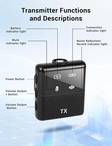 Kairiyard Mini Wireless Lavalier Microphone for iPhone, iPad, Android Phone, Noise Reduction Plug and Play Magnetic Clip on Lapel Mic for Video Recording Podcast Vlogging in Kuwait