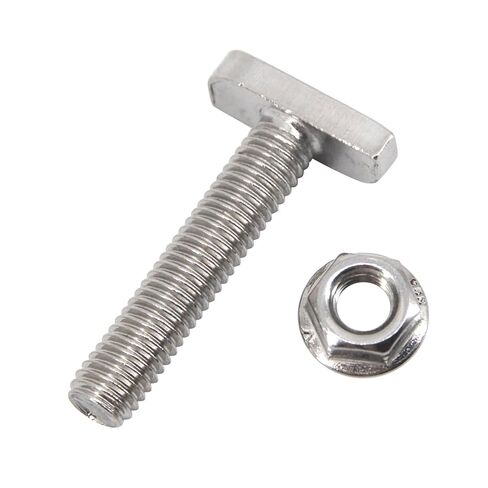 16 حزمة M8x30mm T فتحة قطرة في مجموعة الترباس 304 الفولاذ المقاوم للصدأ على شكل حرف T مسمار برغي 23 مم رأس مطرقة مع صواميل شفة سداسية لملف بثق الألومنيوم، تركيب الطاقة الشمسية الكهروضوئية in Kuwait