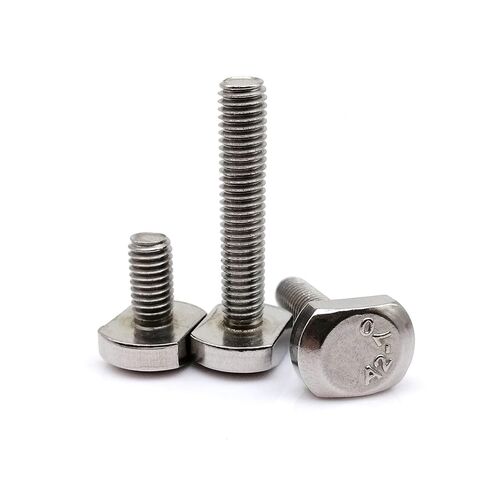 2/5/10pcs M5 M6 M8 M10 GB37 304 A2-70 Stainless Steel T-Slot Chute Rail Track T Shape Type Rectangle Hammer Head Screw Bolt(20mm,10pcs M6) in Saudi Arabia