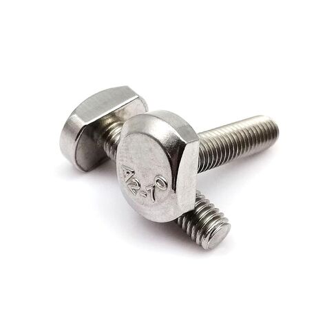 2/5/10pcs M5 M6 M8 M10 GB37 304 A2-70 Stainless Steel T-Slot Chute Rail Track T Shape Type Rectangle Hammer Head Screw Bolt(20mm,10pcs M6) in Saudi Arabia