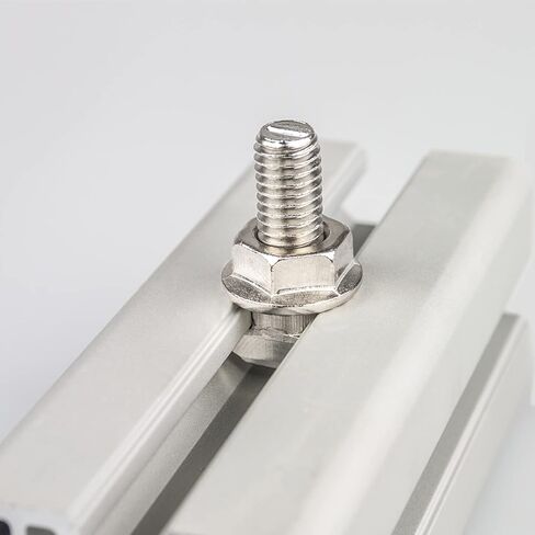 20Pcs T-Slot Bolts, M5 x 12mm Hammer Head Bolt T Screw Drop-in Stud for 2020 Series T-Slot Aluminum Extrusion Profile, Carbon Steel Nickel Plated, Silver in Saudi Arabia