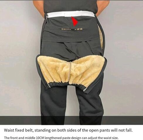 Patient Pants Patient Care Clothes, Clothing for Disability Elderly Surgery Patients, Easy to Wear and Take Off, Tear Away Pants, Soft Cotton Material for Fracture, Bedridden Patients, A, 3L in Saudi Arabia