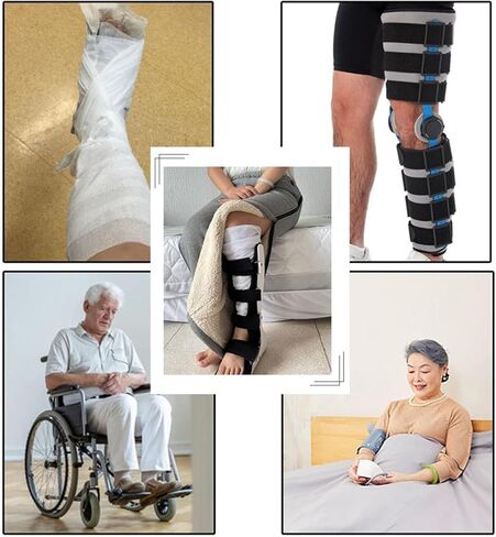 Patient Pants Patient Care Clothes, Clothing for Disability Elderly Surgery Patients, Easy to Wear and Take Off, Tear Away Pants, Soft Cotton Material for Fracture, Bedridden Patients, A, 3L in Saudi Arabia