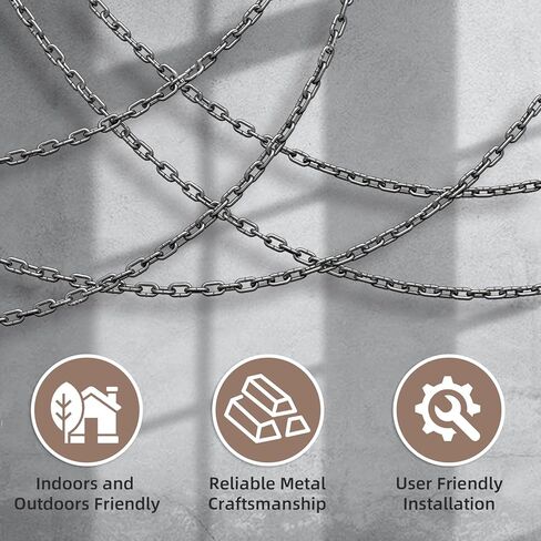 35 Pcs 1/4" x 1-1/4" Chain Repair Lap Links, Galvanized Chain Link Connector for Indoor and Outdoor Chain Quick Fix in Kuwait