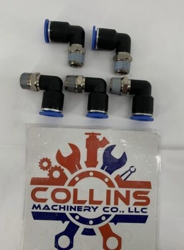 GPL 1203 EPNI ELB-6MP-8T أنبوب 12 مم × 3/8 بوصة BSPT خيط ذكر الكوع 5/PKG in Kuwait