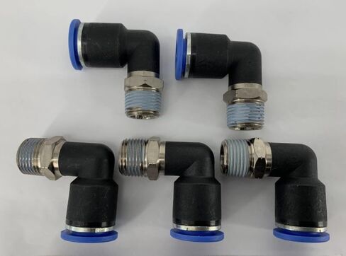 GPL 1203 EPNI ELB-6MP-8T أنبوب 12 مم × 3/8 بوصة BSPT خيط ذكر الكوع 5/PKG in Kuwait