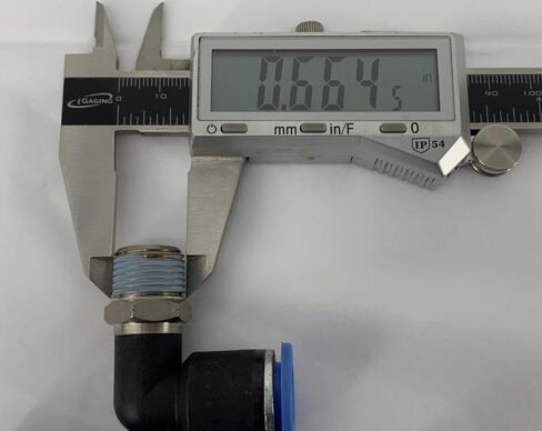 GPL 1203 EPNI ELB-6MP-8T أنبوب 12 مم × 3/8 بوصة BSPT خيط ذكر الكوع 5/PKG in Kuwait